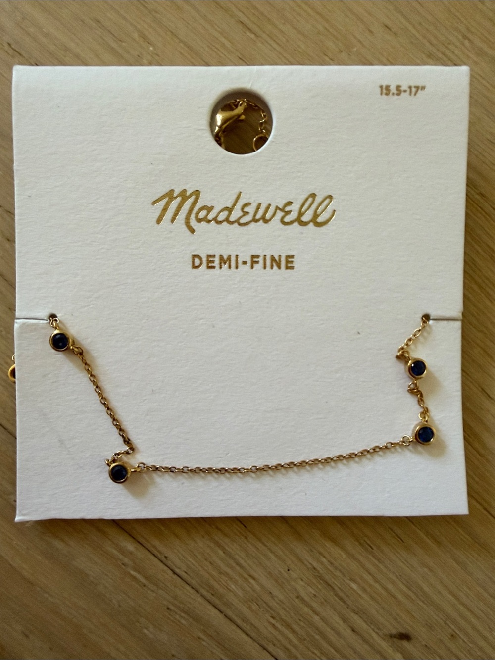 Sold out: Madewell Demi-Fine Sapphire Station Necklace
